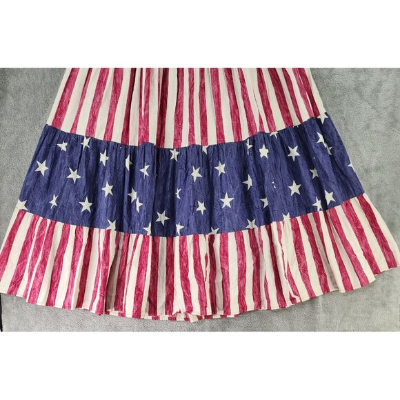 J Suzette Skirt Womens XL American Flag Stars Stripes Patriotic 90s Vintage USA - Picture 7 of 9